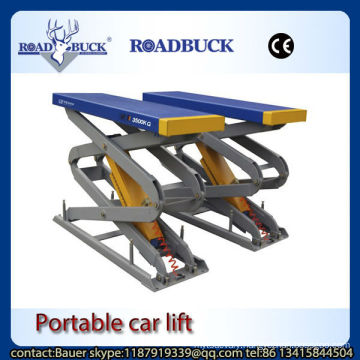 Road Buck manufacturer 3.2T hydraulic Small Scissor car lift Red color of factory supply price for sale